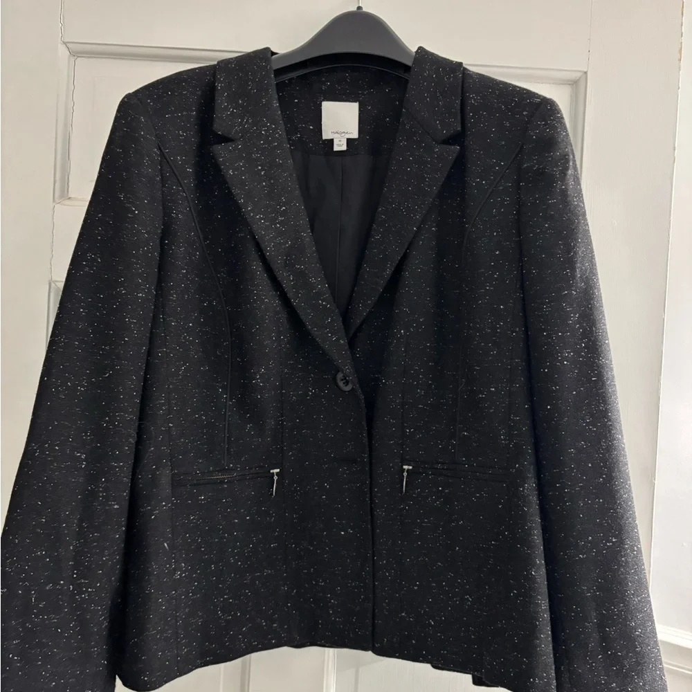 Halogen Black Textured Women's Blazer - Picture 1 of 7